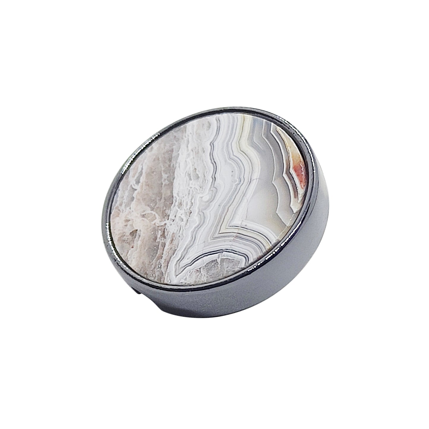 PRO 21mm Metal and Agate Crazy Lace Button
