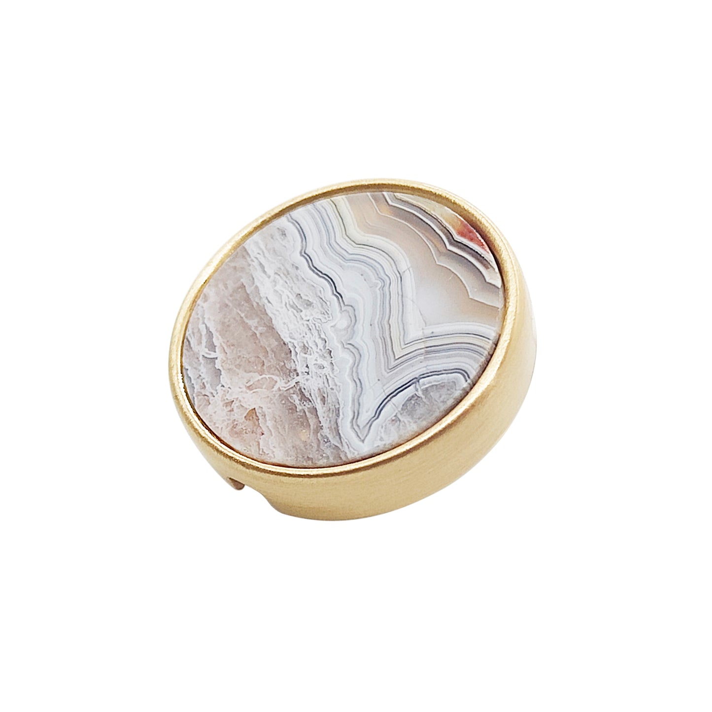 PRO 21mm Metal and Agate Crazy Lace Button