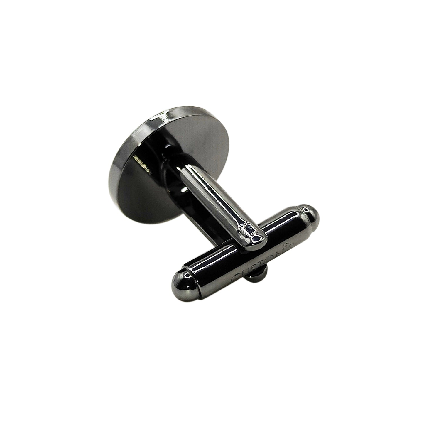 PRO - Boutons de manchettes 14 mm en métal et oeil-de-tigre