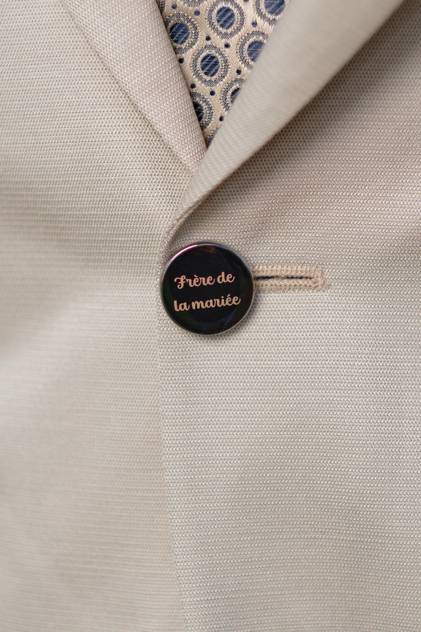 21mm button in carbon metal and black enamel, customizable