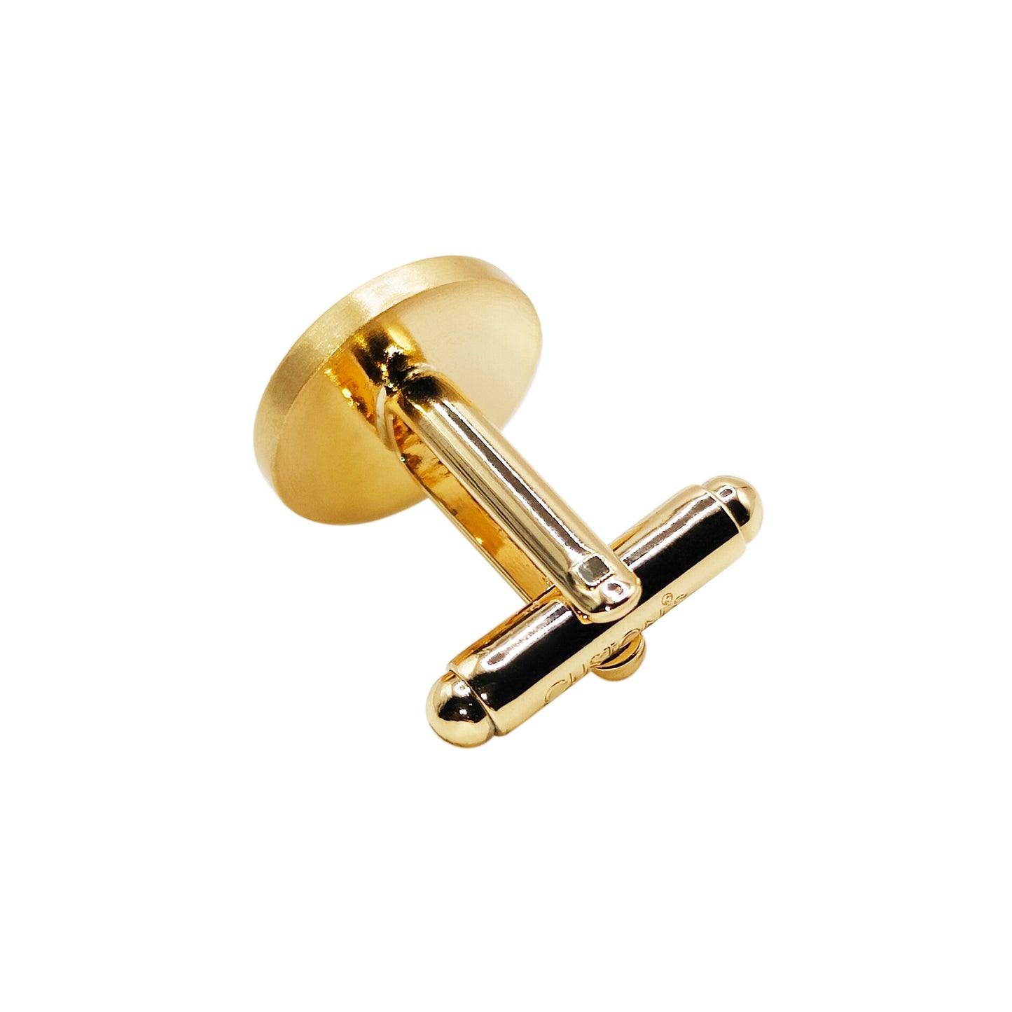 PRO - Boutons de manchettes 14 mm en métal et oeil-de-tigre