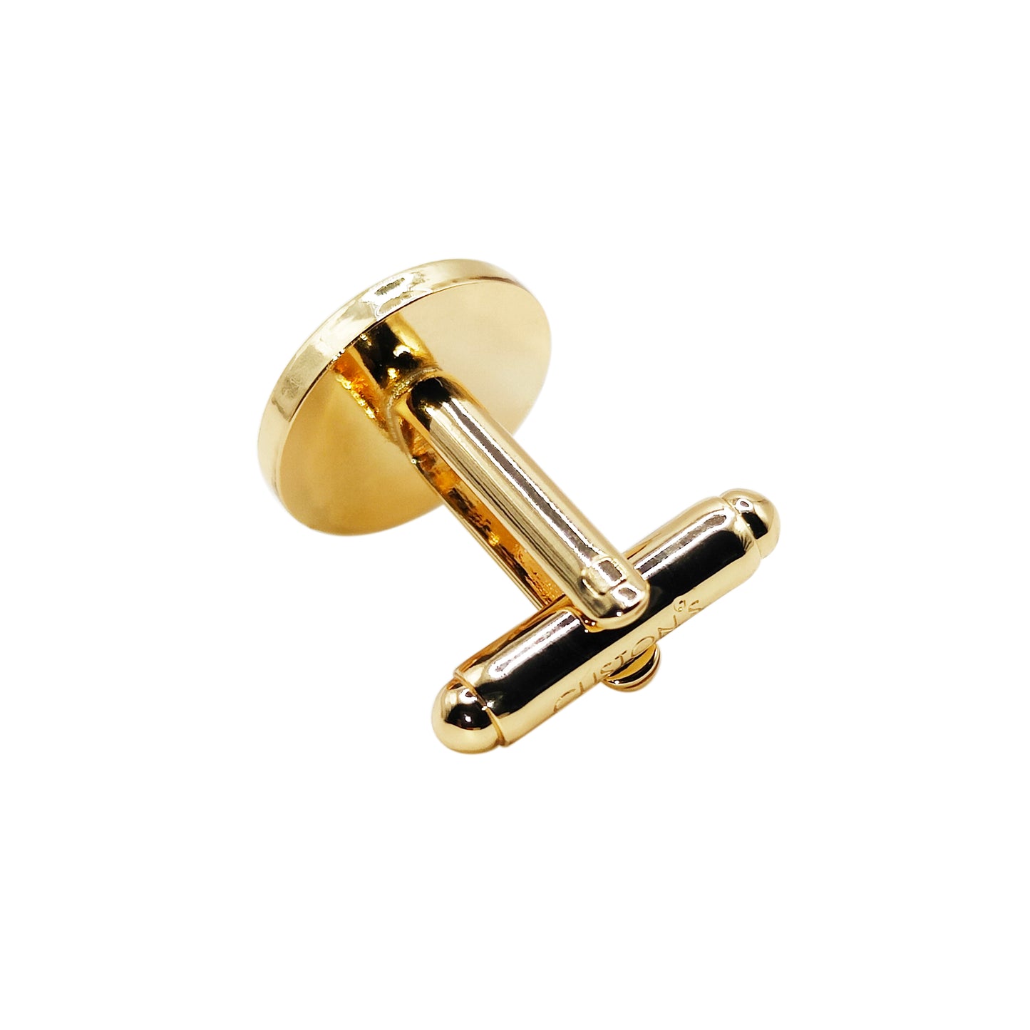 PRO - Boutons de manchettes 14 mm en métal et oeil-de-tigre