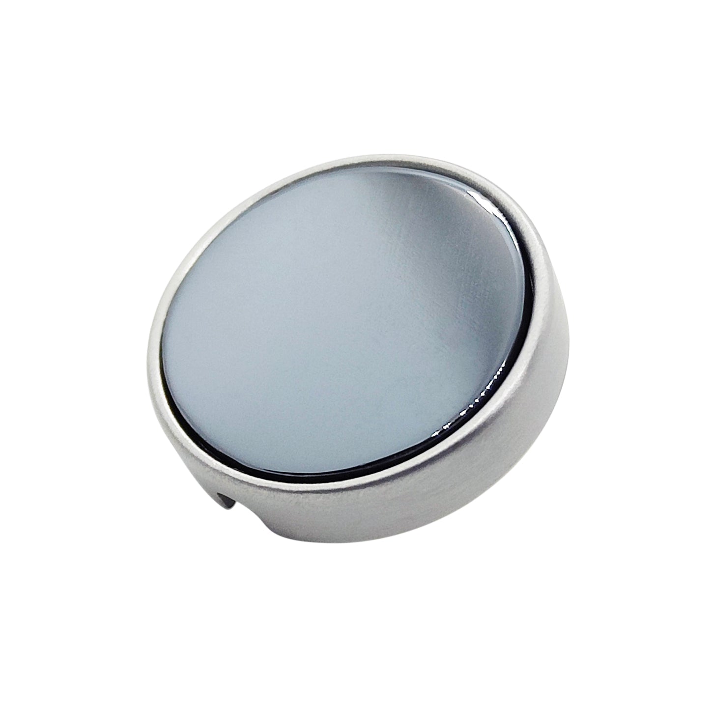 21mm button in carbon and hematite metal