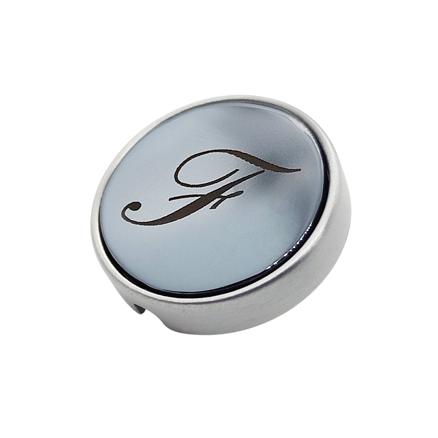 21mm button in carbon and hematite metal