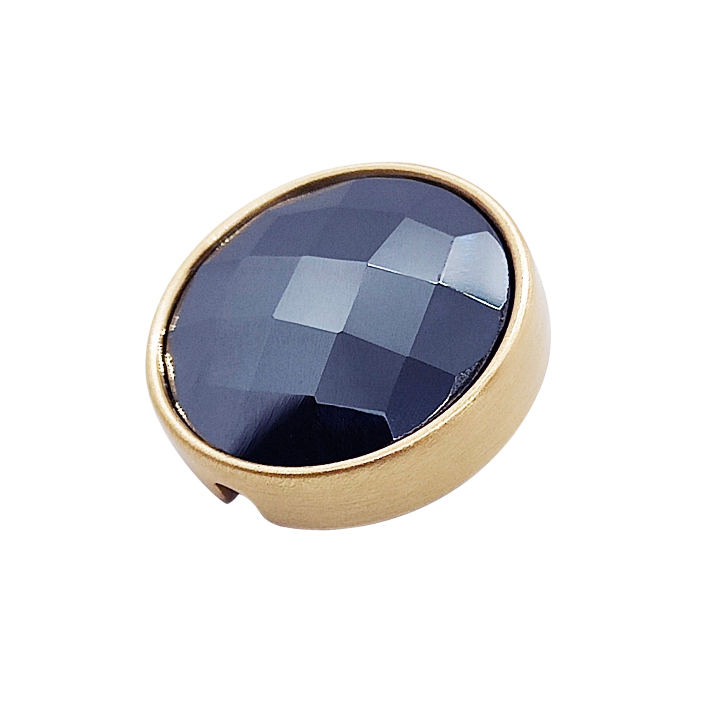 PRO 21mm Metal and Faceted Hematite Button