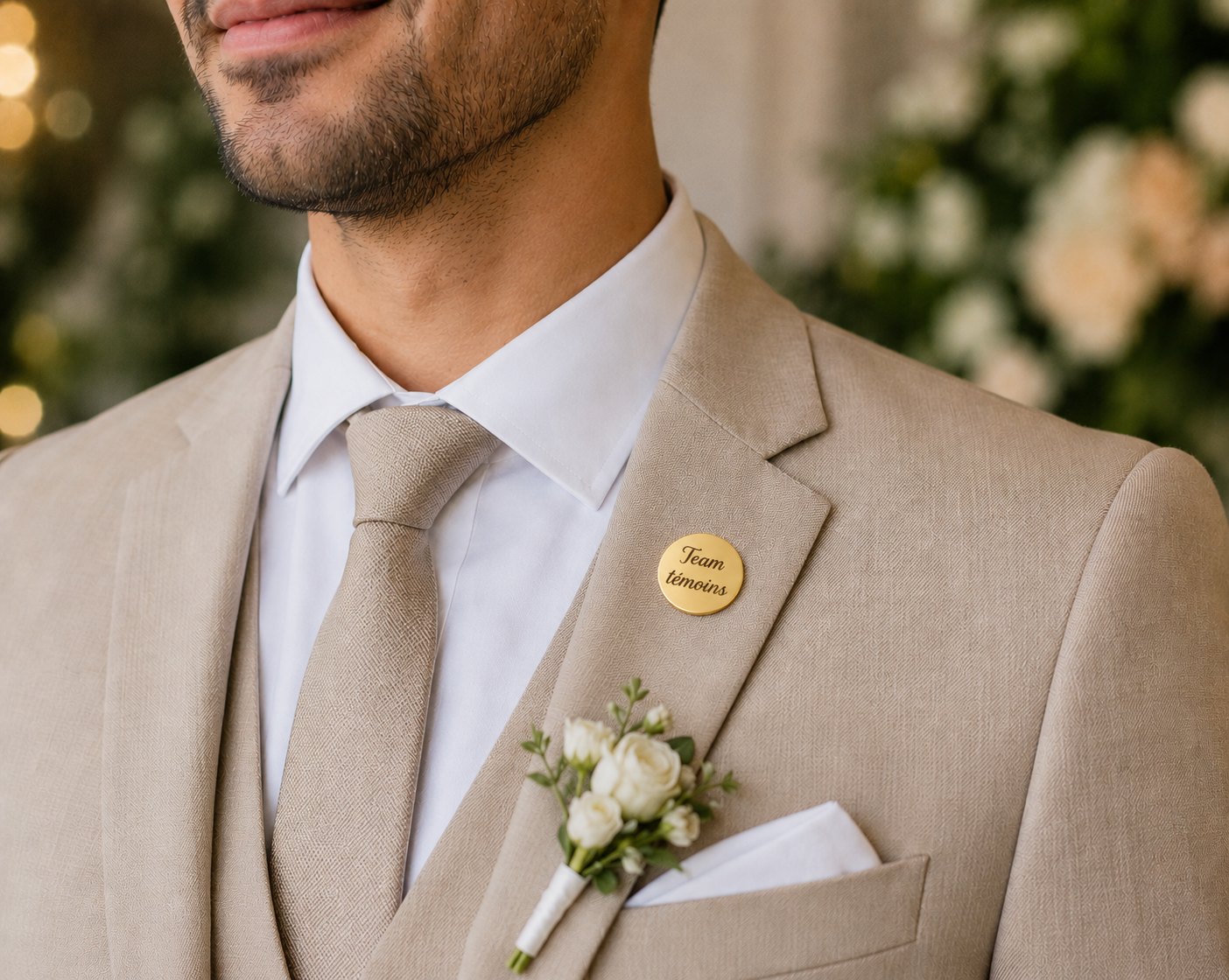 PRO - Pin's couleur dorée personnalisable