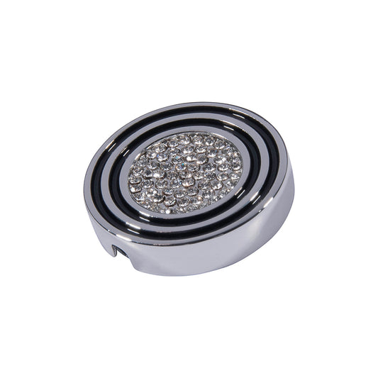 21 mm button in shiny silver metal with small rhinestones "CONSTELLATION"