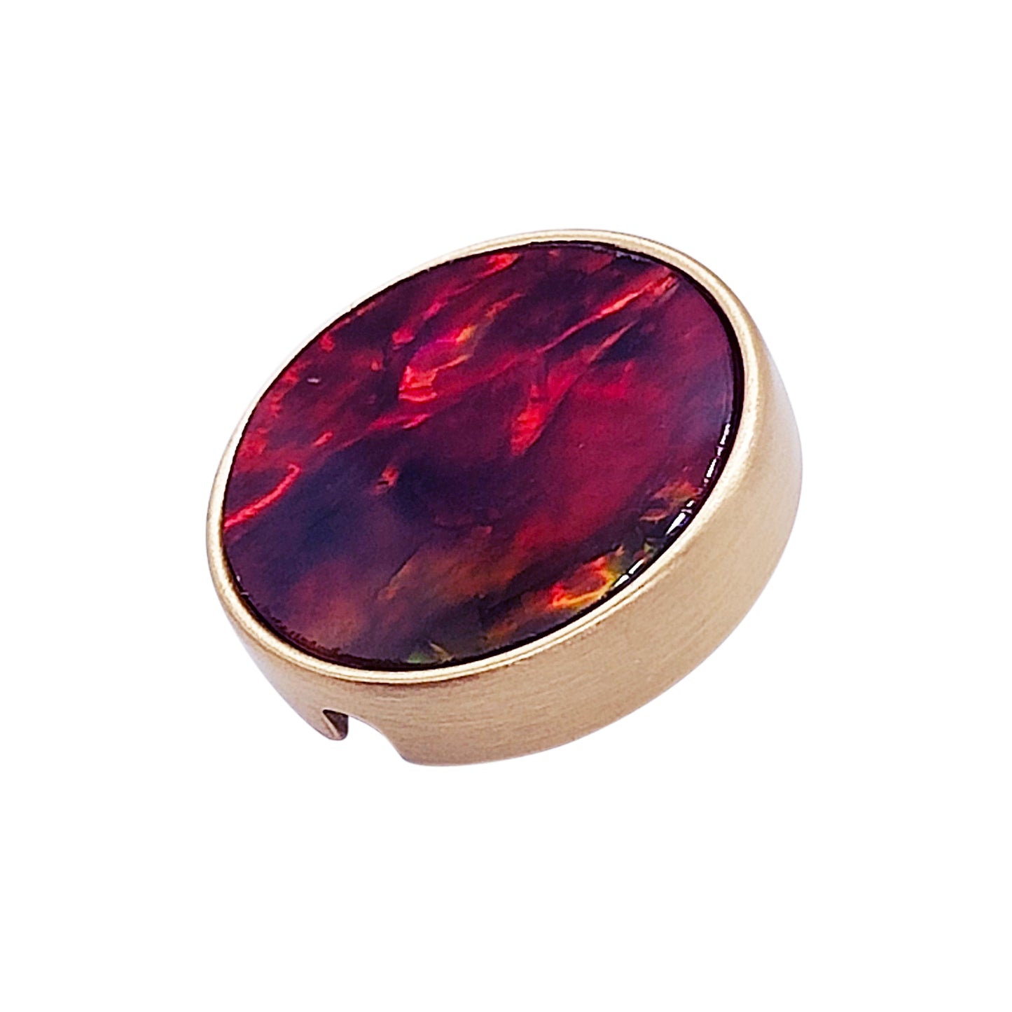 PRO 21mm metal and Ammolite quartz button