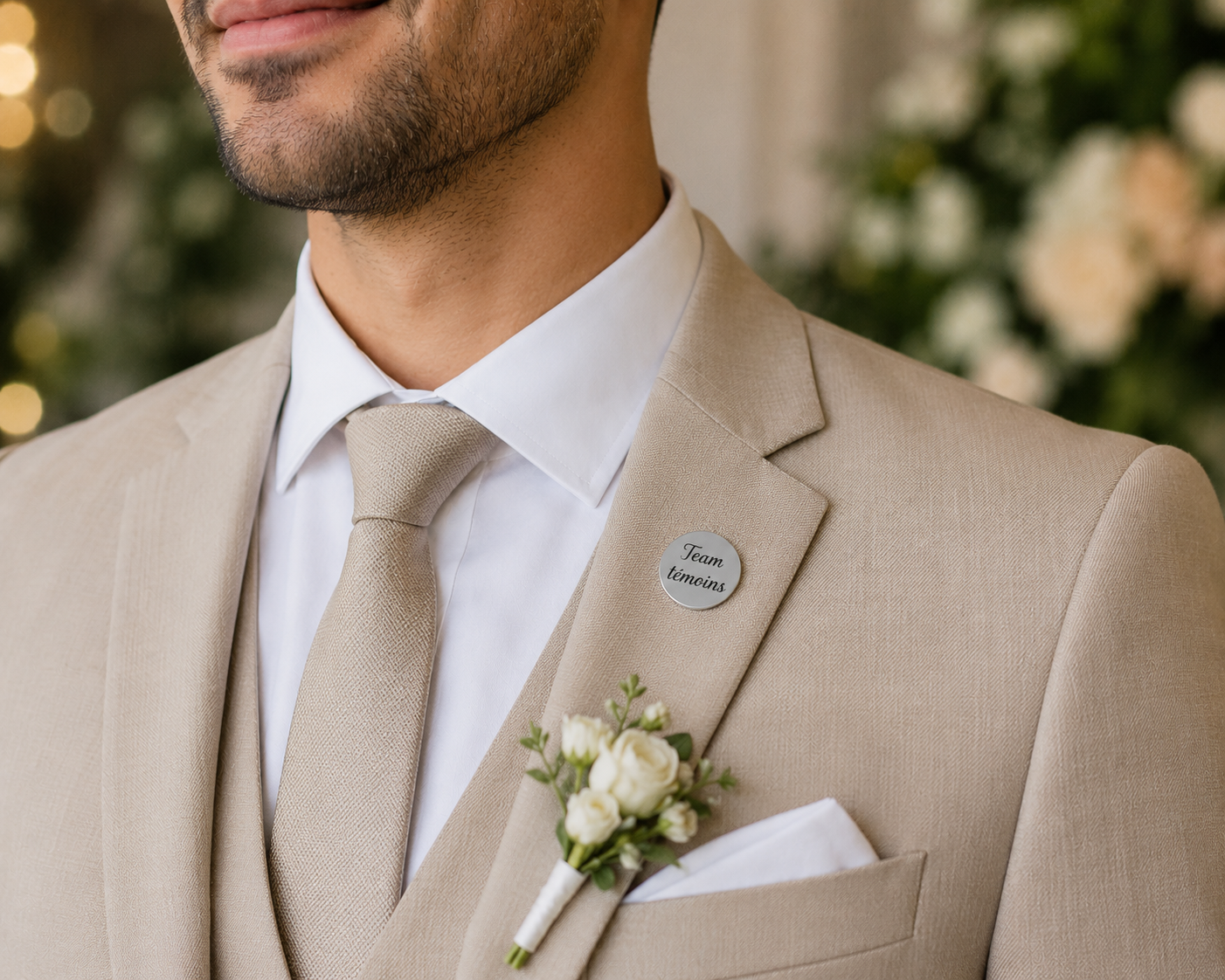 PRO - Pin's couleur argentée personnalisable