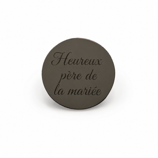 21mm customizable shiny gold metal button