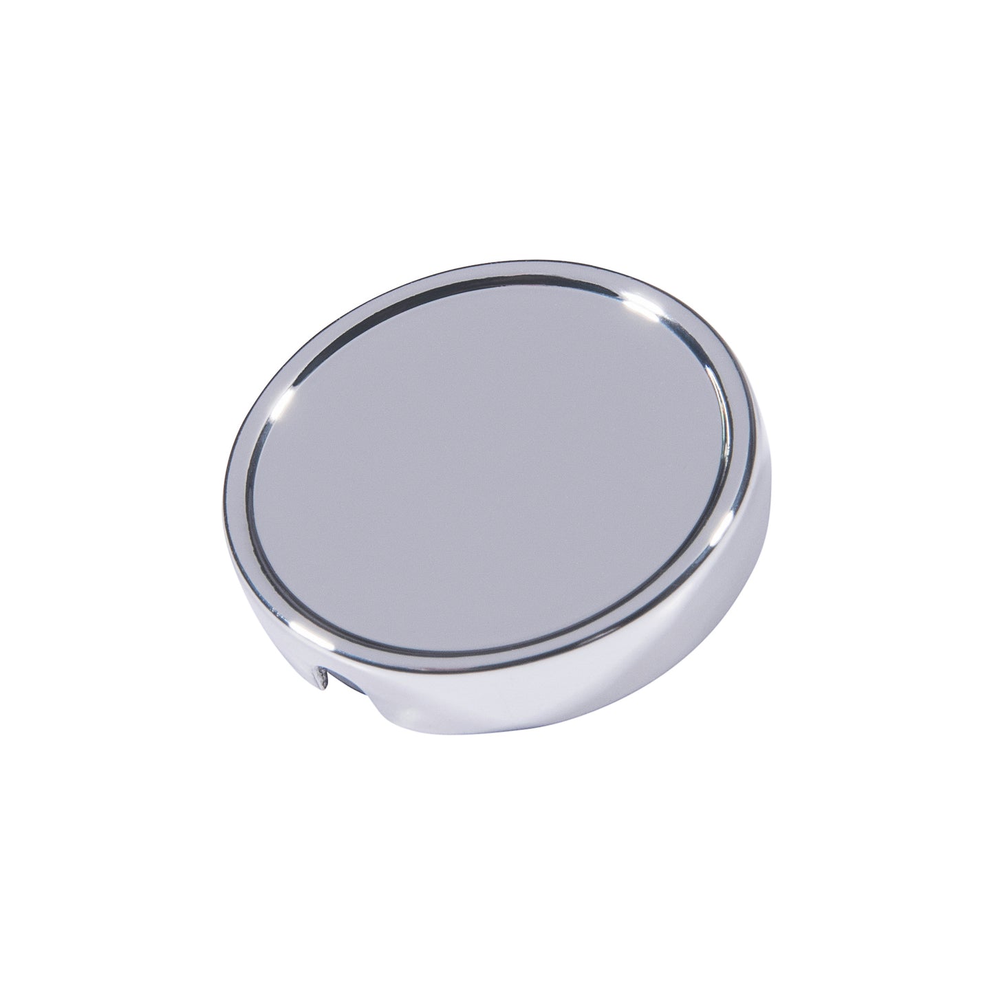 21mm button in customizable shiny silver metal